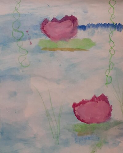  Seerosen wie Monet! 
Im Kunstunterricht haben die Kinder der 3. Klasse unserer Elisabeth-Abegg-Grundschule Claude...