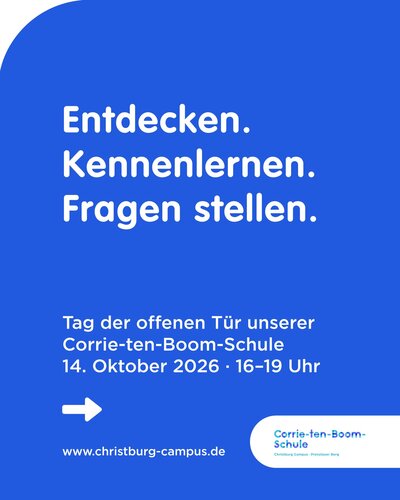  Unsere Türen stehen offen!

Am Mittwoch, 14. Oktober 2026, laden wir herzlich zum Tag der offenen Tür an unserer...